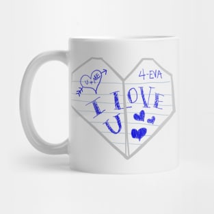 folded heart love note Mug